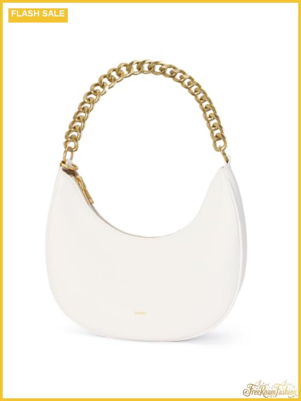 Crescent Shoulder Bag Women Small Vegan Leather Purse Crossbody Chain